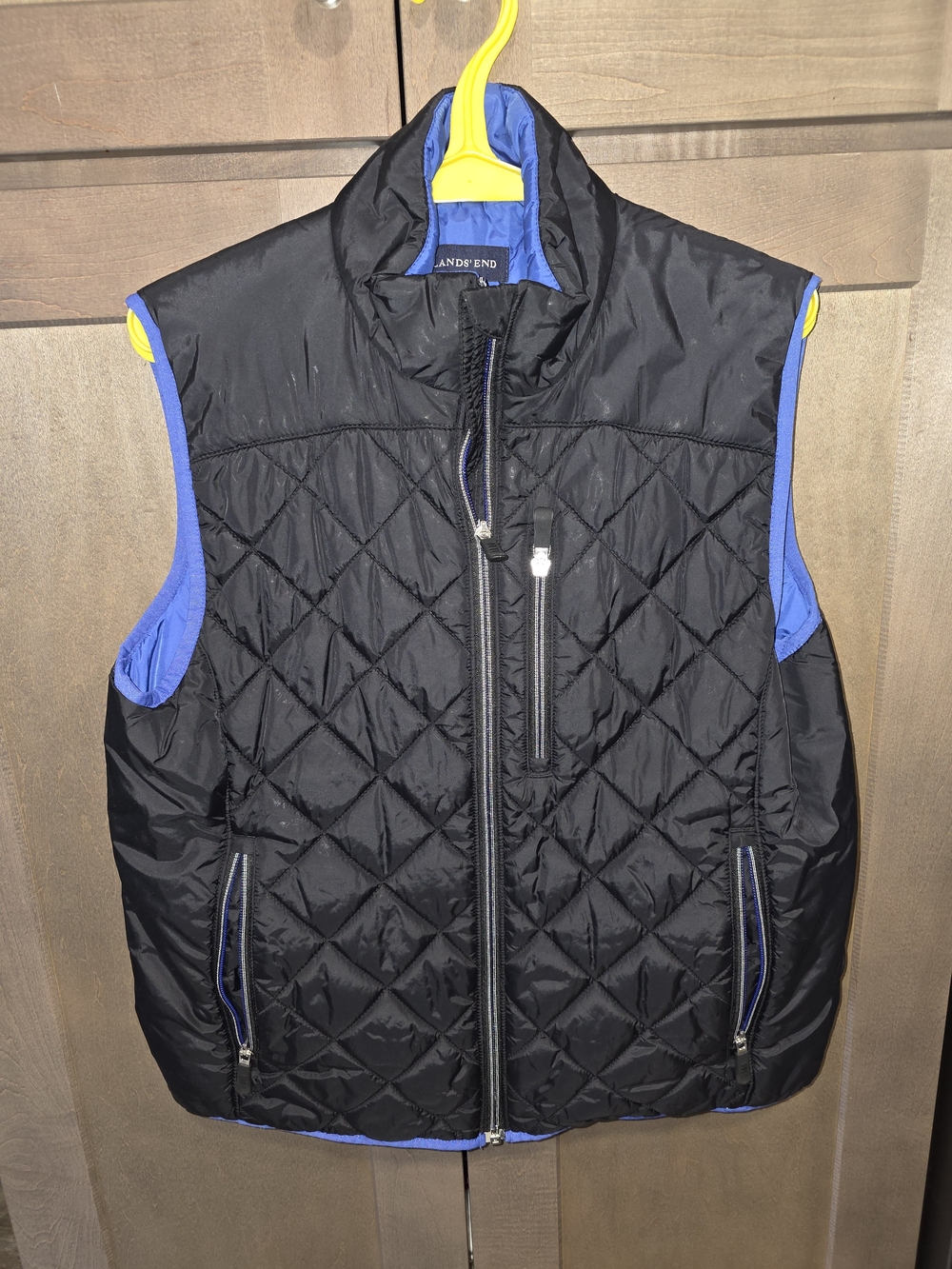 Lands' End Black Quilted Women's Vest